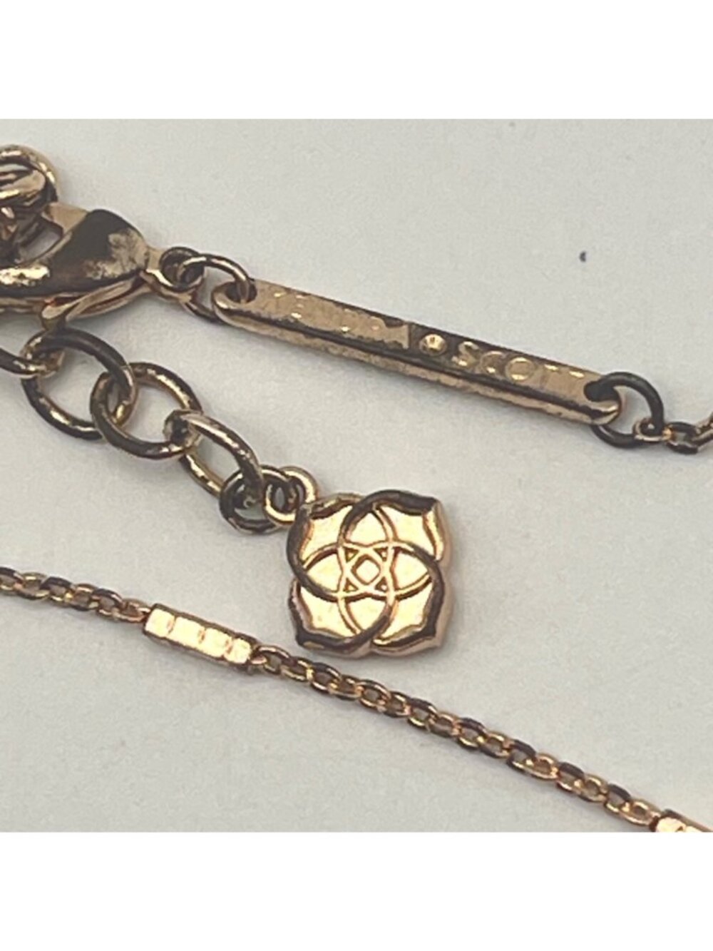 Kendra Scott Iridescent Drusy Necklace Rose Gold Tone 16" + 2" Druzy LOOK READ - Picture 6 of 13